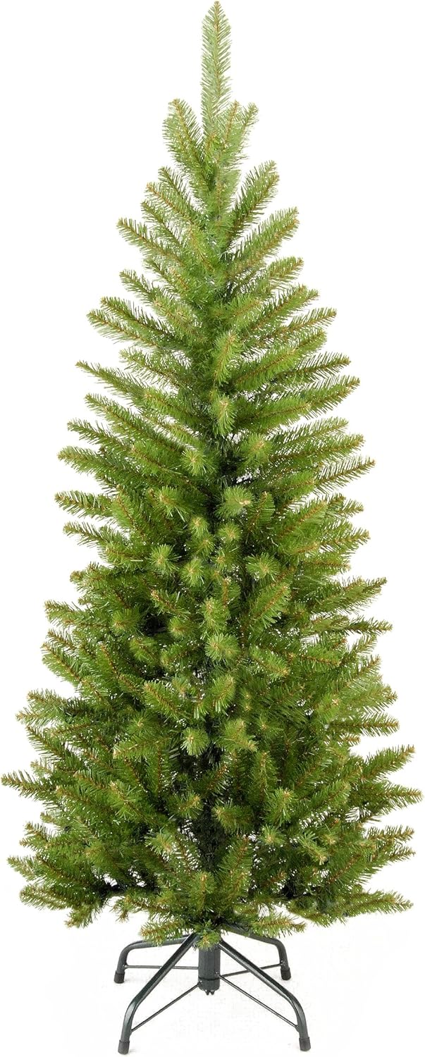 National Tree Company 4 Ft Slim Kingswood Fir Mini Artificial Christmas Tree - 269 Tips, Green with Stand