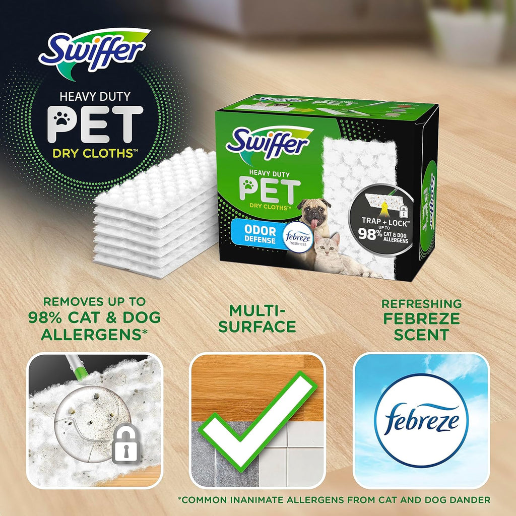 Skiennix Sweep & Mop Refill Pads - Heavy-Duty Multi-Surface Cleaning Cloths | 32 Count (Pack of 2)
