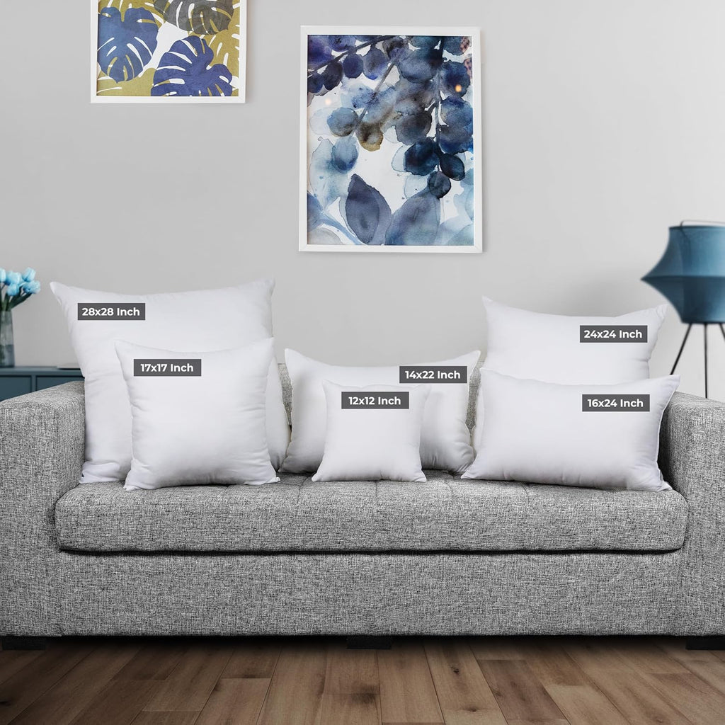 Utopia Bedding Pillow Inserts 16x24 - Set of 2 White Decorative Cushions for Sofa & Bed - Soft & Fluffy