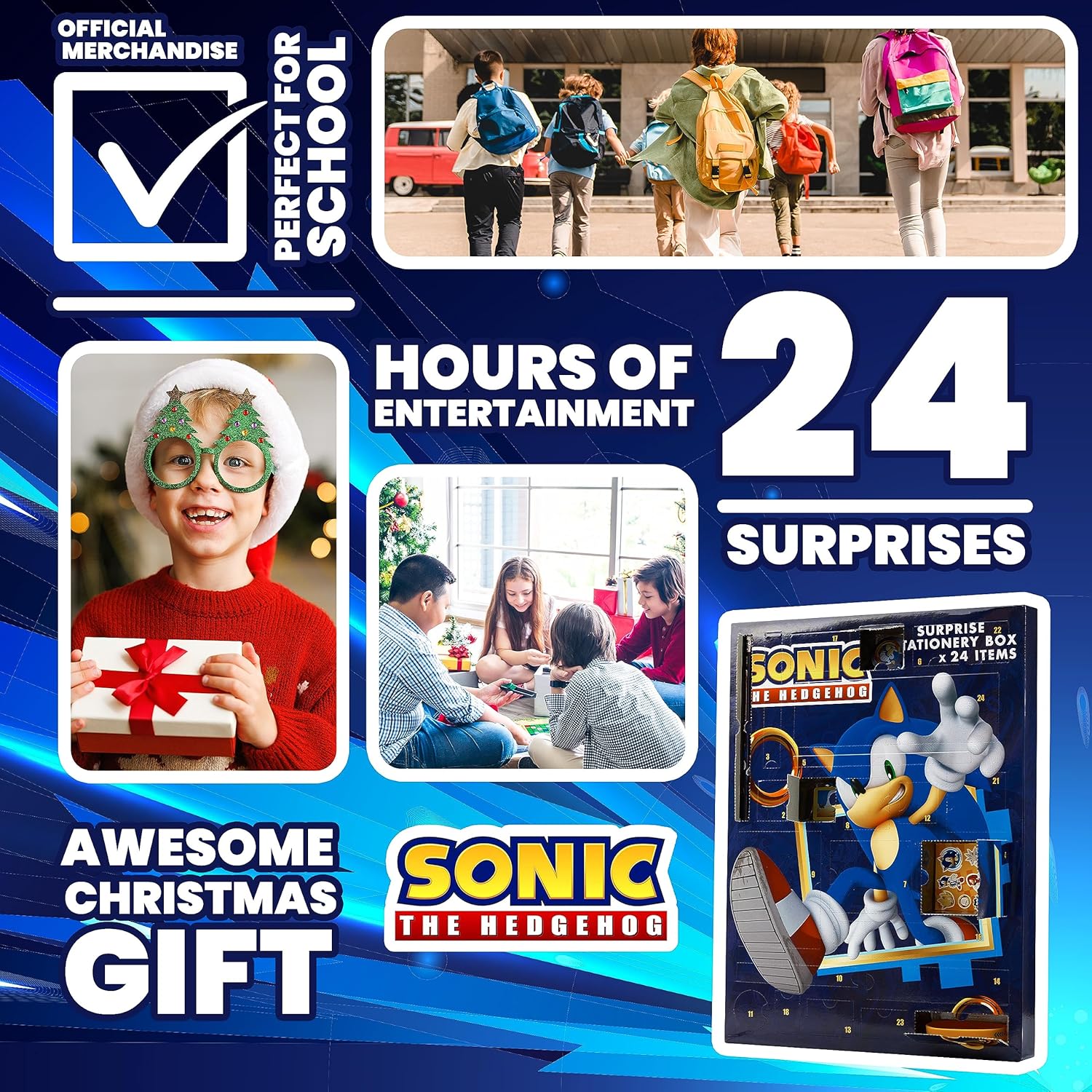 Sonic the Hedgehog Advent Calendar 2025 - 24 Surprise Items & Christmas Countdown Gifts for Boys