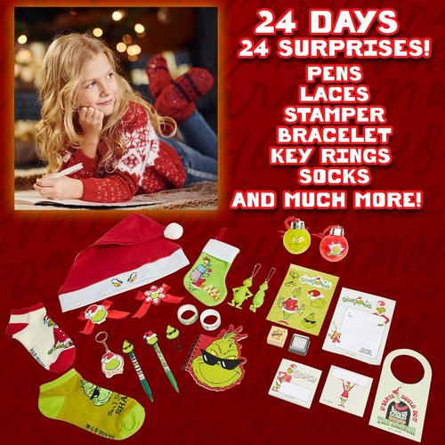 Grinch Advent Calendar 2025 - 24 Days of Christmas Countdown | Festive Decor & Gifts for Women & Teens