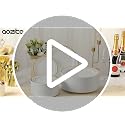AOZITA Gold Rim 200pcs Heavy Duty Disposable Plates Set - 100 Dinner + 100 Salad Plates