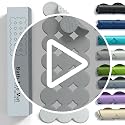 Extra Long Non-Slip Rubber Bath Mat, 15.4" x 37.8" with Strong Suction Cups