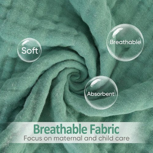 MIGIOL Muslin Burp Cloths - 100% Cotton, Soft & Absorbent Baby Burp Cloths | Pack of 12 Mixed Colors