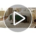 47-Inch Upholstered Storage Bench with Walnut Legs, Beige Ottoman Bench