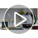 1L Electric Glass Kettle with Tea Infuser and Keep Warm Function