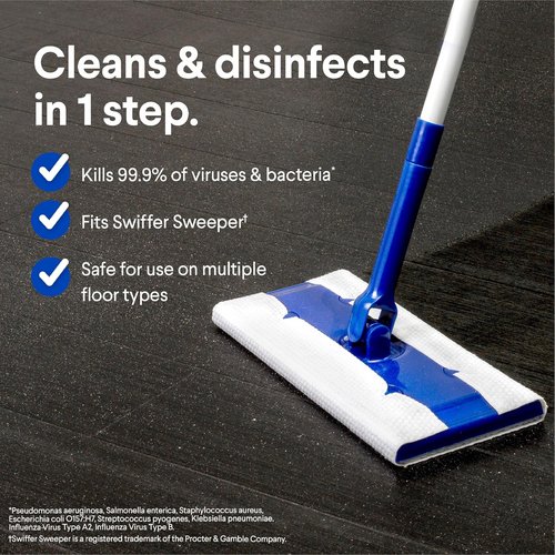 Clorox Scentiva Disinfecting Wet Mop Pads - Coconut & Waterlily Scent | 2 Packs, 24 Refills Each