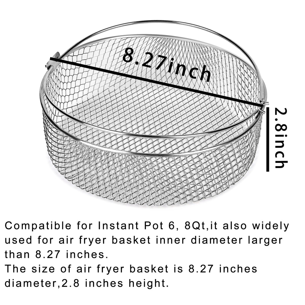 Air Fryer Basket for Instant Pot 6, 8Qt,Accessories for Air Fryer,Steamer Basket