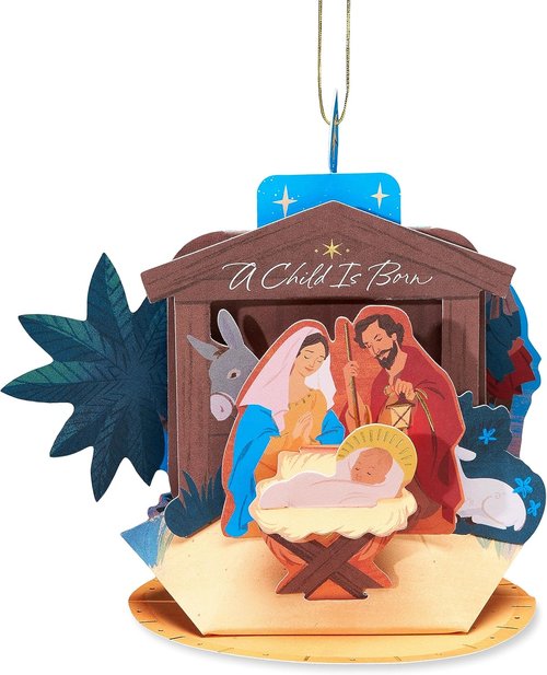American Greetings Magic Moments Christmas Ornament - Religious Manger Decoration for Holiday Cheer
