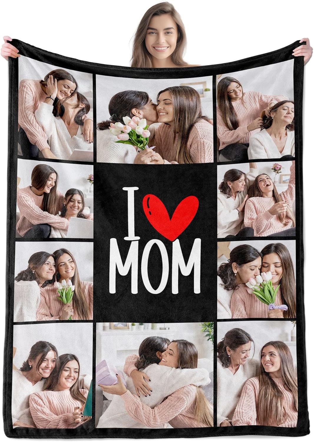 Regine Switzerland Custom Photo Blanket - Personalized Mother's Day Gift for Mom | Ships Next Day