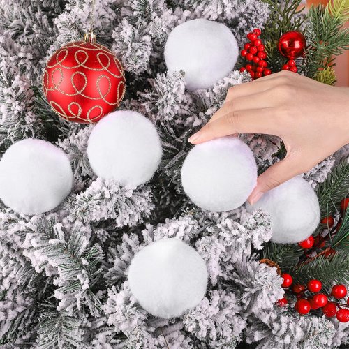Elcoho 60-Piece Indoor Snow Fight Ball Set - 2.8 Inch Artificial Snowballs for Kids' Winter Games