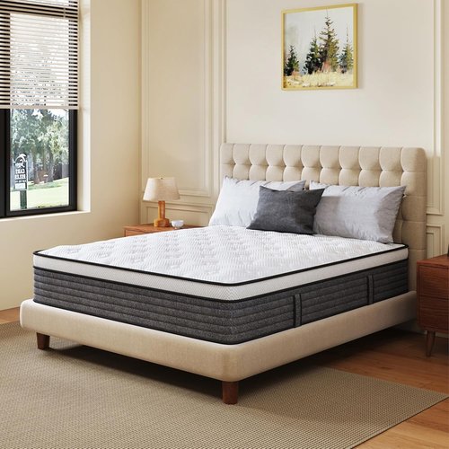 CH Charme House Twin Mattress - 10 Inch Hybrid Foam & Pocket Springs | Medium Feel, Fiberglass-Free, Extra Edge Support