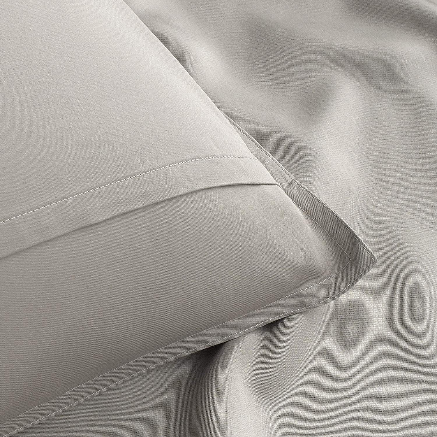 Pure Bamboo Split King Sheets - 100% Organic Viscose Bed Sheet Set, Soft & Cooling, 2 Fitted Sheets (Stripes)