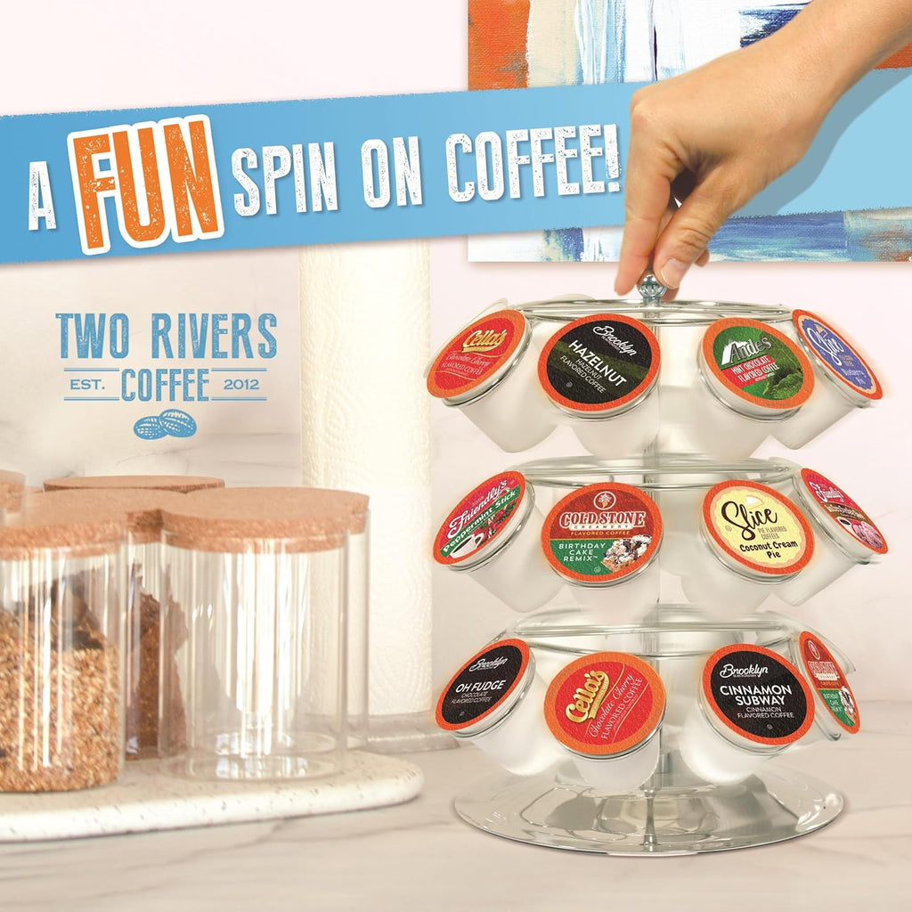 Two Rivers Coffee | Flavored Coffee Pods - Assorted Variety Pack for Keurig K-Cup Brewers, 40 Count