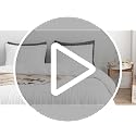 White Boho Tufted Duvet Cover Set King - 3-Piece Soft Microfiber Bedding