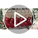 ElegantPark 6 Pack Large Red Christmas Stockings Burlap Embroidered, 22in Set