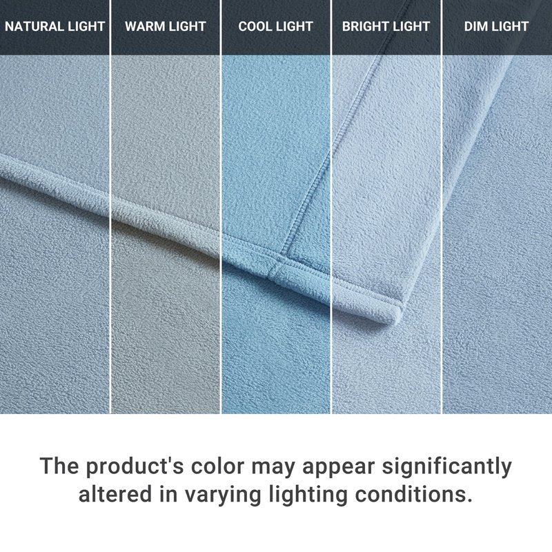 True North by Sleep Philosophy Micro Fleece Bed Sheet Set, Warm, Sheets with 14" Deep Pocket, for Cold Season Cozy Sheet-Set, Matching Pillow Case, Twin XL, Blue, 3 Piece
