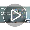Kids Artwork Display Wall Hanging with 40 Wood Clips & Boho Beaded Garland