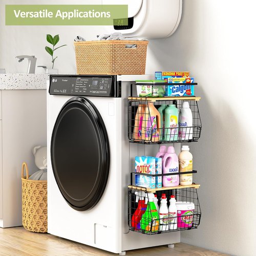 Magnetic Shelf for Fridge by [Brand Name] - 2-Pack Fruit & Vegetable Storage Bins - Kitchen Organizer