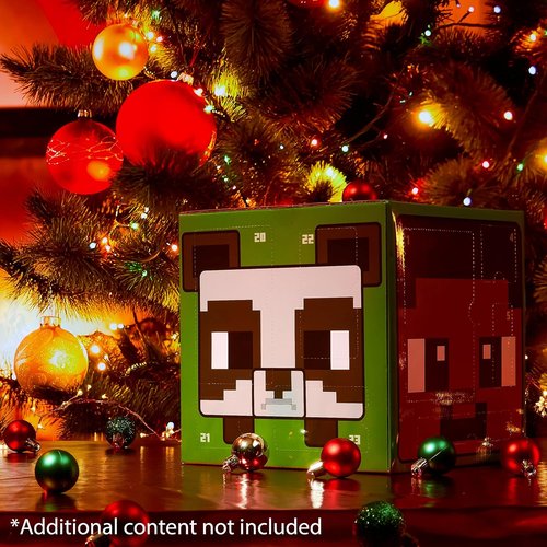 **Minecraft Advent Calendar 2025 - 24 Fun Items Including Keychains, Pens & Notebooks | Green Cube**