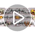 Christmas Reindeer Oval Paper Plates 11in - 50ct Watercolor Trees & Snowflakes