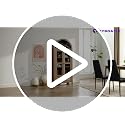 71-Inch Arched Pantry Cabinet with Glass Door and Storage Drawer