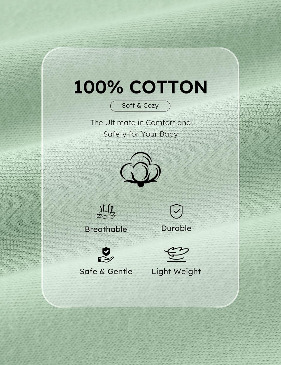 Yoofoss Baby Pajamas - 100% Organic Cotton Sleepers for Newborns | 3-Piece Set, Footed PJs