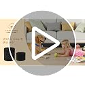 Under Couch Blocker - 13ft Adjustable Elastic Sofa Gap Guard for Toys & Pets