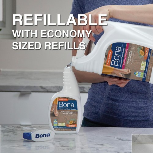 Bona Hardwood Floor Cleaner Spray - Residue-Free Cedar Wood Scent - 32 fl oz (Pack of 2)