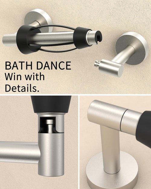 Brushed Nickel Toilet Paper Holder by [Brand Name] - Wall Mount, Easy Tear Design, SUS 304 Stainless Steel
