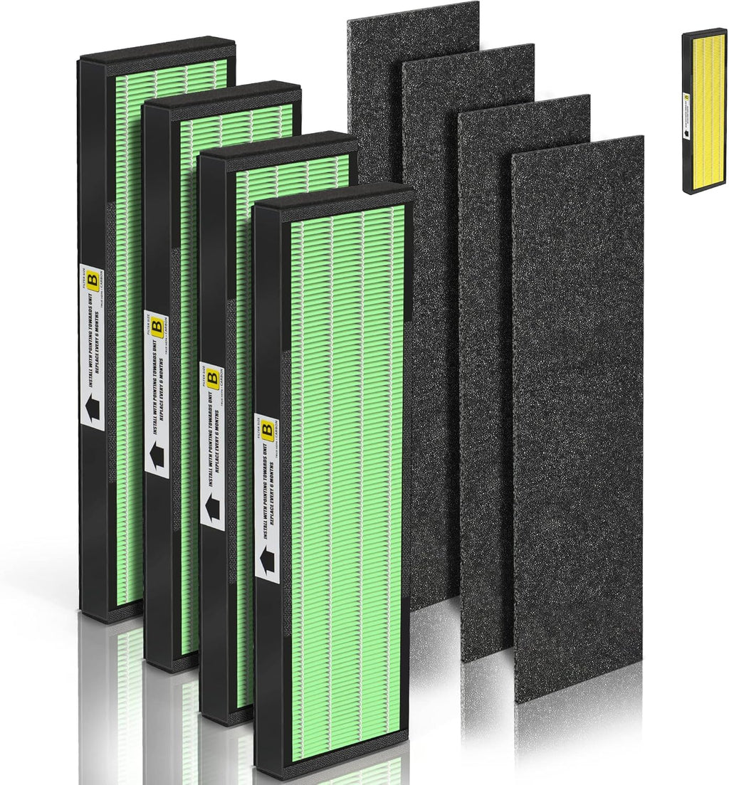 Uaswpart AC4825 HEPA Filter - Compatible Replacement for AC4300, CDAP4500, & More | 4x H13 HEPA + 4x Pre-Filters