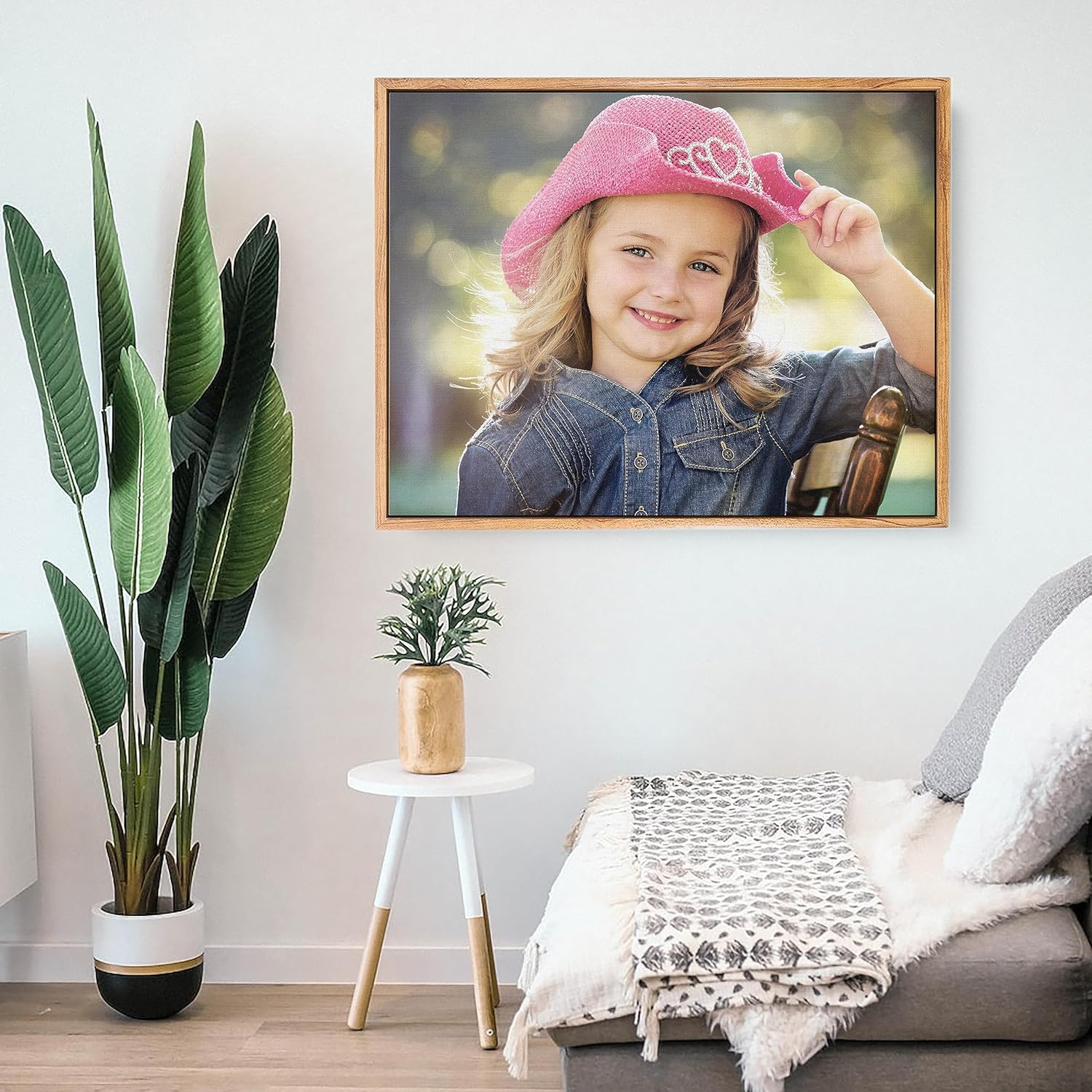 P&L ART Personalized Canvas Prints - Transform Your Photos into Stunning Wall Art | 8x10 Beige