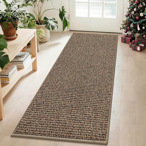 BEQHAUSE Indoor Door Mat & Hallway Runner Rug - Non-Slip, Washable, Stain-Resistant | 20"x32" & 2'x6", Taupe