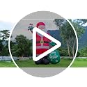 12ft Giant Christmas Inflatable Santa with Candy & Gift Bag - LED Lighted Outdoor Yard Decor