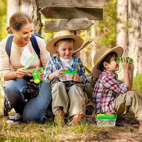 Bug Catcher Kit for Kids by 2Sets - Sturdy Insect Collector with Binoculars & Butterfly Net | Outdoor Explorer Set for Ages 3-8