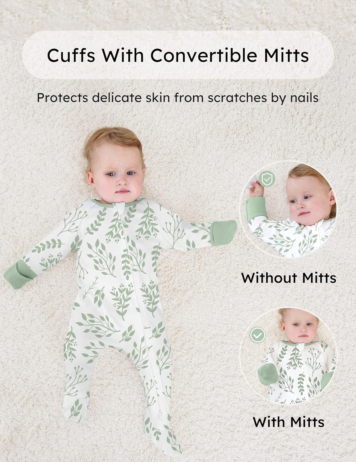 Yoofoss 100% Organic Baby Sleep Sack 0-6 Months & Baby Clothes Set 0-3 Months | Soft & Safe