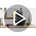 Tabletop Water Fountain with LED Light & Rolling Ball - Quiet Indoor Waterfall