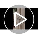 Farmhouse Linen Shower Curtain with Ruffle Hem, 72 x 72 Cream-Brown Stripe