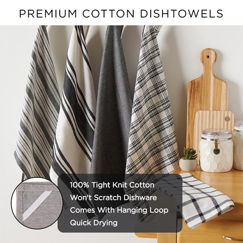 DII Basic Barmop Collection Multi-Purpose Cleaning, Dishtowel Set, Spring, 4 Piece