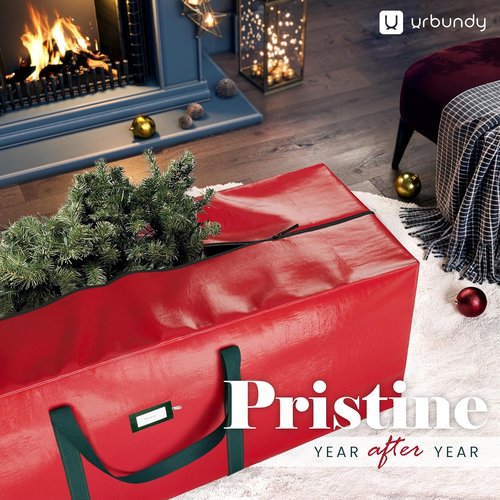 Heavy Duty Moving Bag | Red Christmas Tree Storage Bag for 7.5 Ft Trees - Year-Round Protection