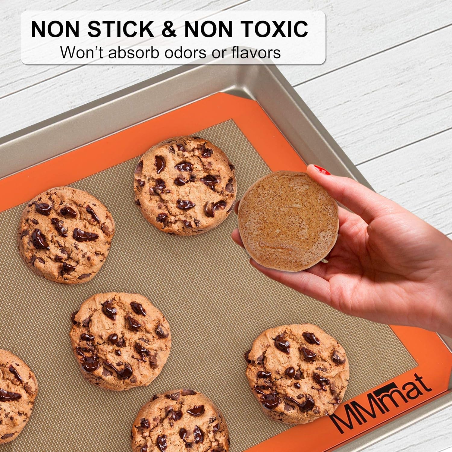 Skiennix Silicone Baking Mat - Non-Stick & Non-Slip Reusable Oven Liner | Set of 2 Half Sheet Mats