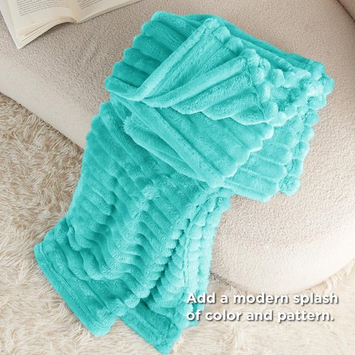 Bedsure GentleSoft Twin XL Blanket - Cozy Blue Fleece Throw for Women | Perfect Birthday Gift, 66x90 Inches