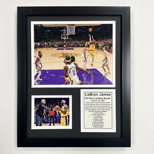 Legends Never Die LeBron James | All-Time Scoring Leader | 12"x15" Framed Photo Collage