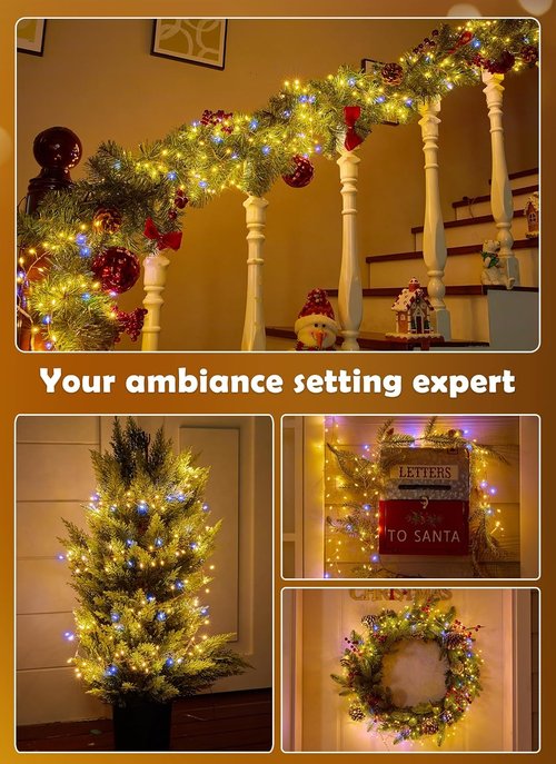 Fairy Lights | 10FT 200LED Twinkle String Lights - Waterproof Indoor & Outdoor Decor for Home & Garden