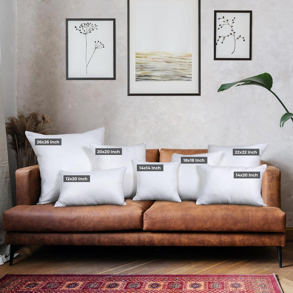 Utopia Bedding Throw Pillow Inserts - Soft & Plush Decorative Pillows | 26 x 26 Inches, Pack of 4, White