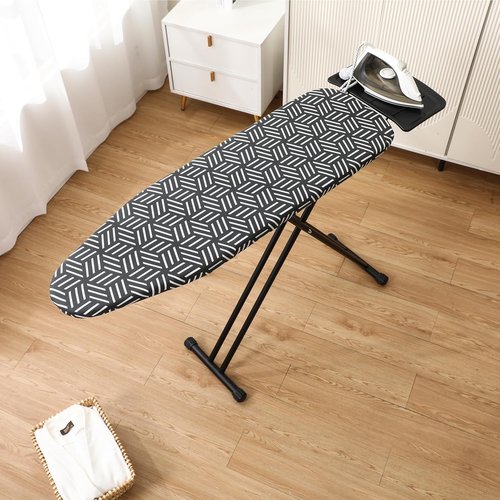 Caius Ironing Board - Heavy Duty 43"x13" Ironing Area with Convenient Iron Rest | Easy to Fold