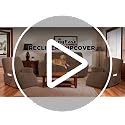 3-Piece Stretch Recliner Chair Covers for Small Recliners - Ivory Striped