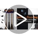 Halloween Broom Parking Sign with 3 Wooden Witch Brooms - Porch Wall Decor