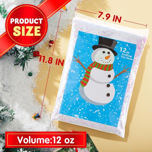 JOYIN 12 Oz Artificial Snowflakes - Perfect for Christmas Tree Decoration & Holiday Crafts