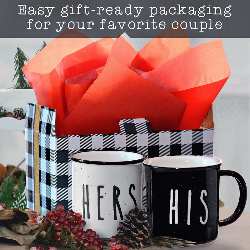 MAINEVENT His And Hers Mugs Set Of 2 Coffee Mug 11 Ounce, Cute Matching Coffee Mug Couples for Anniversary, Engagement Him Her Gift